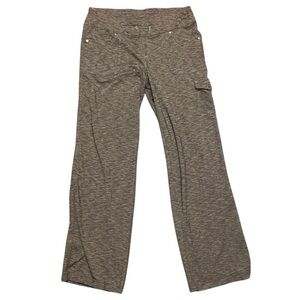 KUHL Mova Heathered Gray Cargo Pull On Straight Leg Pants Women's 14
